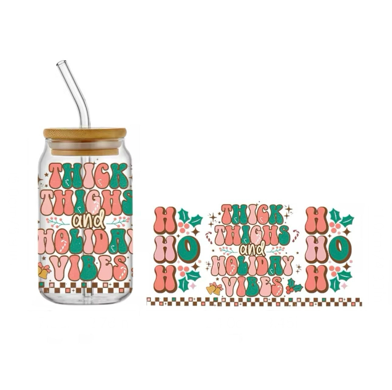 Thick Thighs & Holiday Vibes Cup (16oz)