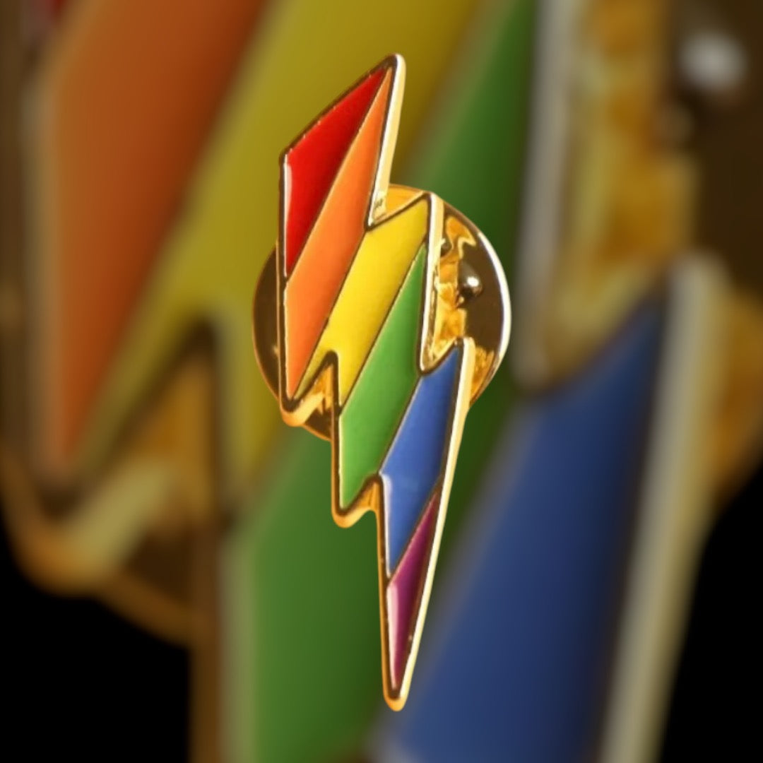 Rainbow Lightning Pin