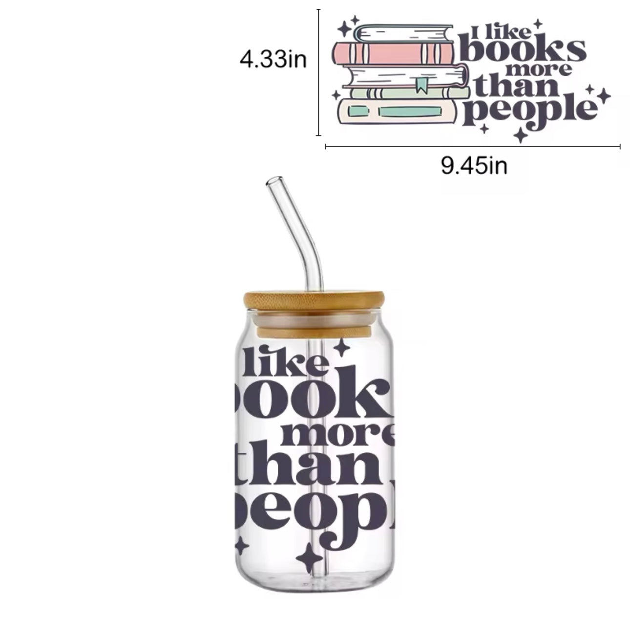 I Like Book More than People Cup (16oz)