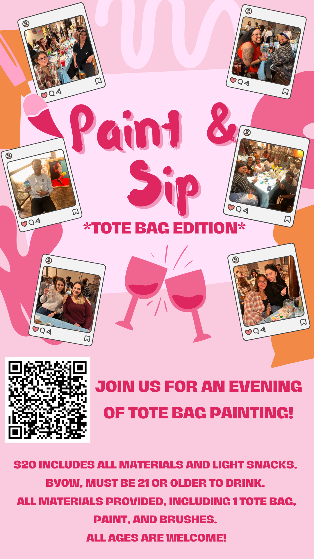 Tote Bag Paint & Sip (Jan 18th, 2025)
