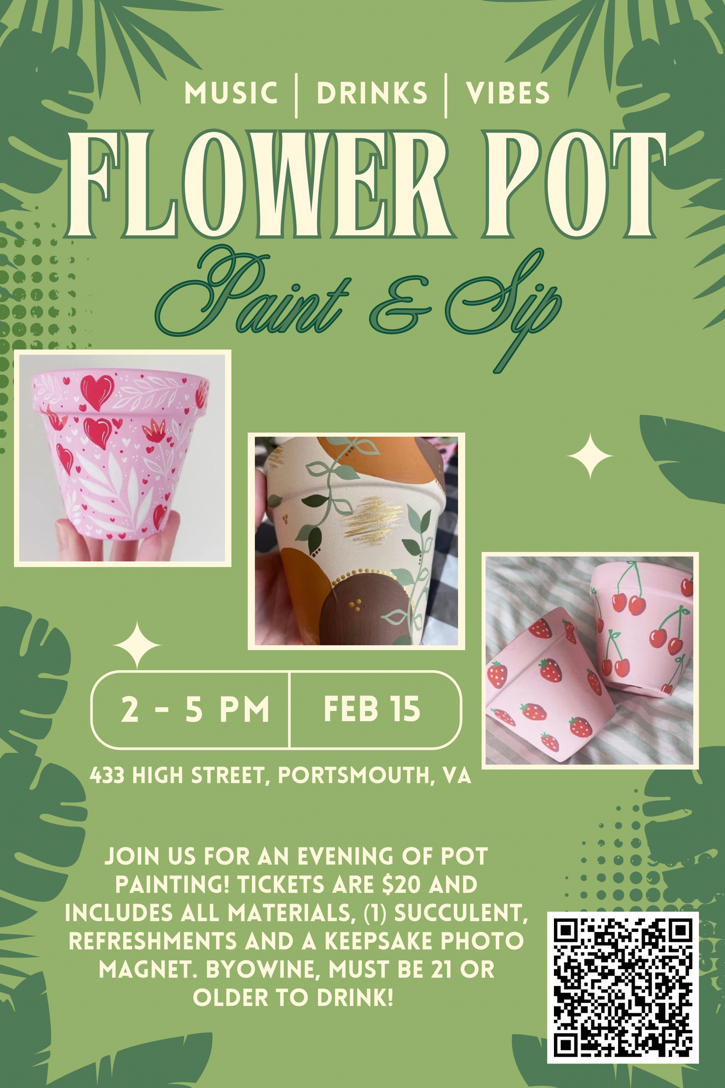 Plant Pot Paint & Sip (Feb 15th, 2025)