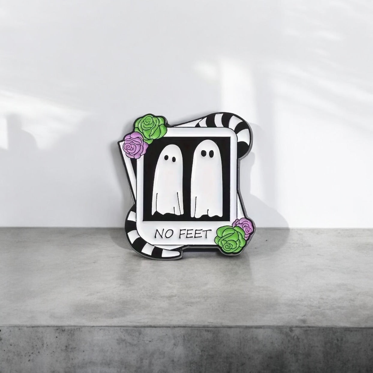 No Feet Beetlejuice Pin
