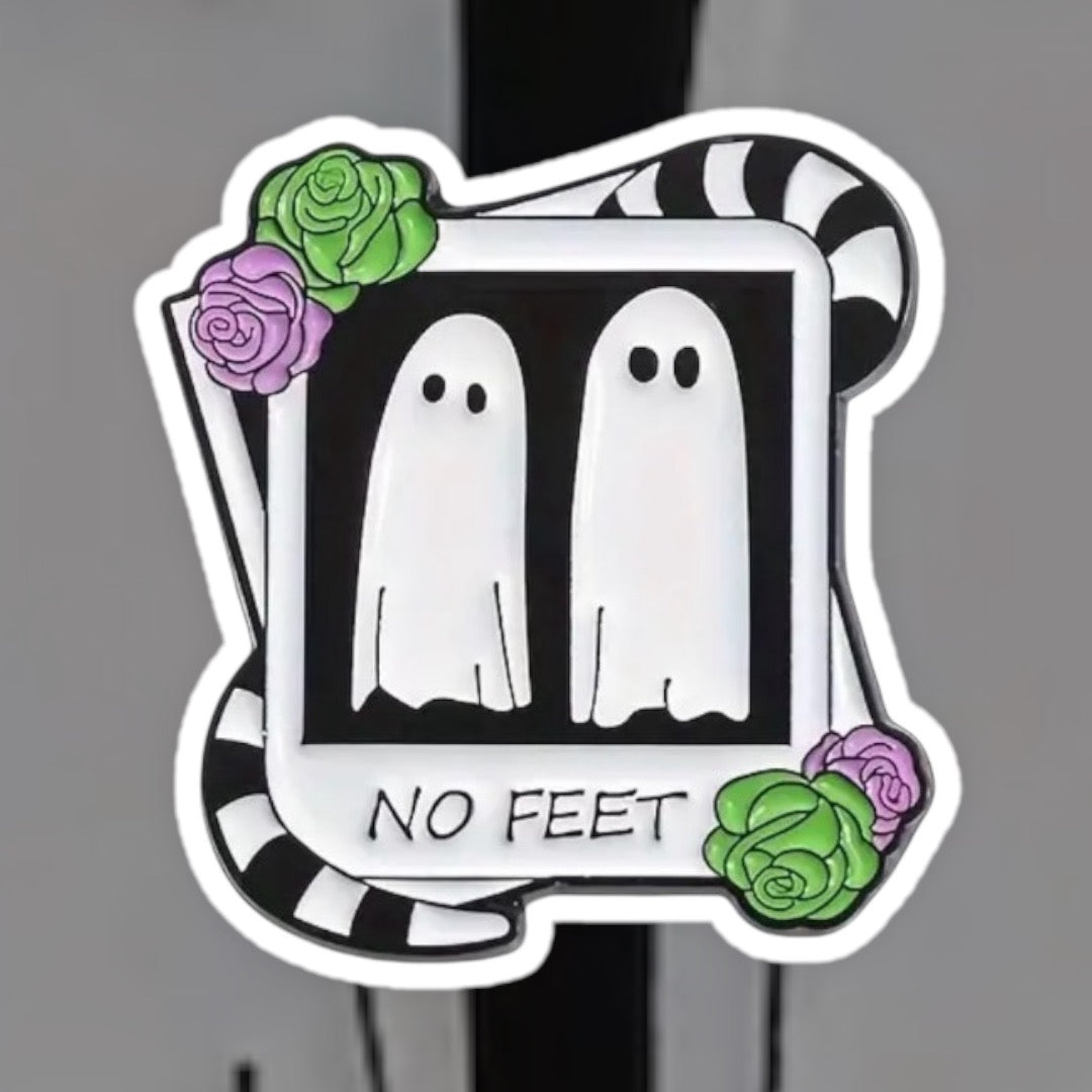 No Feet Beetlejuice Pin