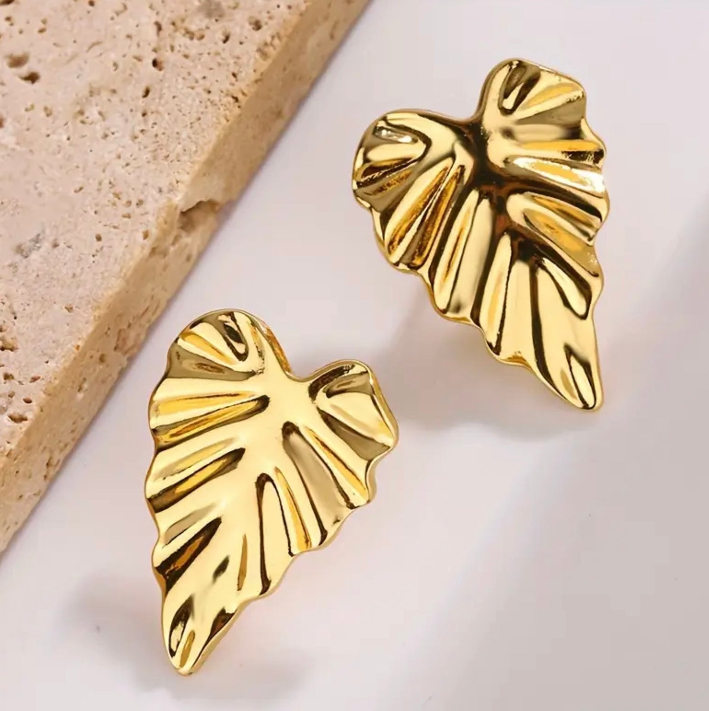 Monstera Leaf Stud Earrings