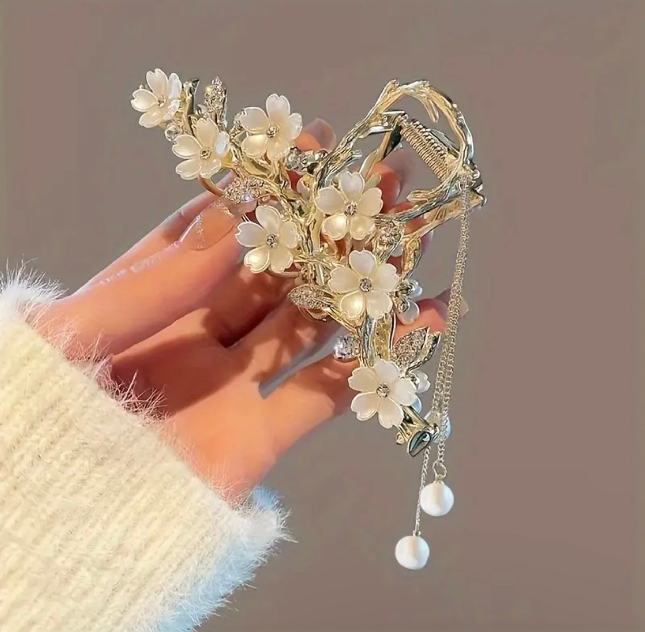 Flower Diamond Hair Clip