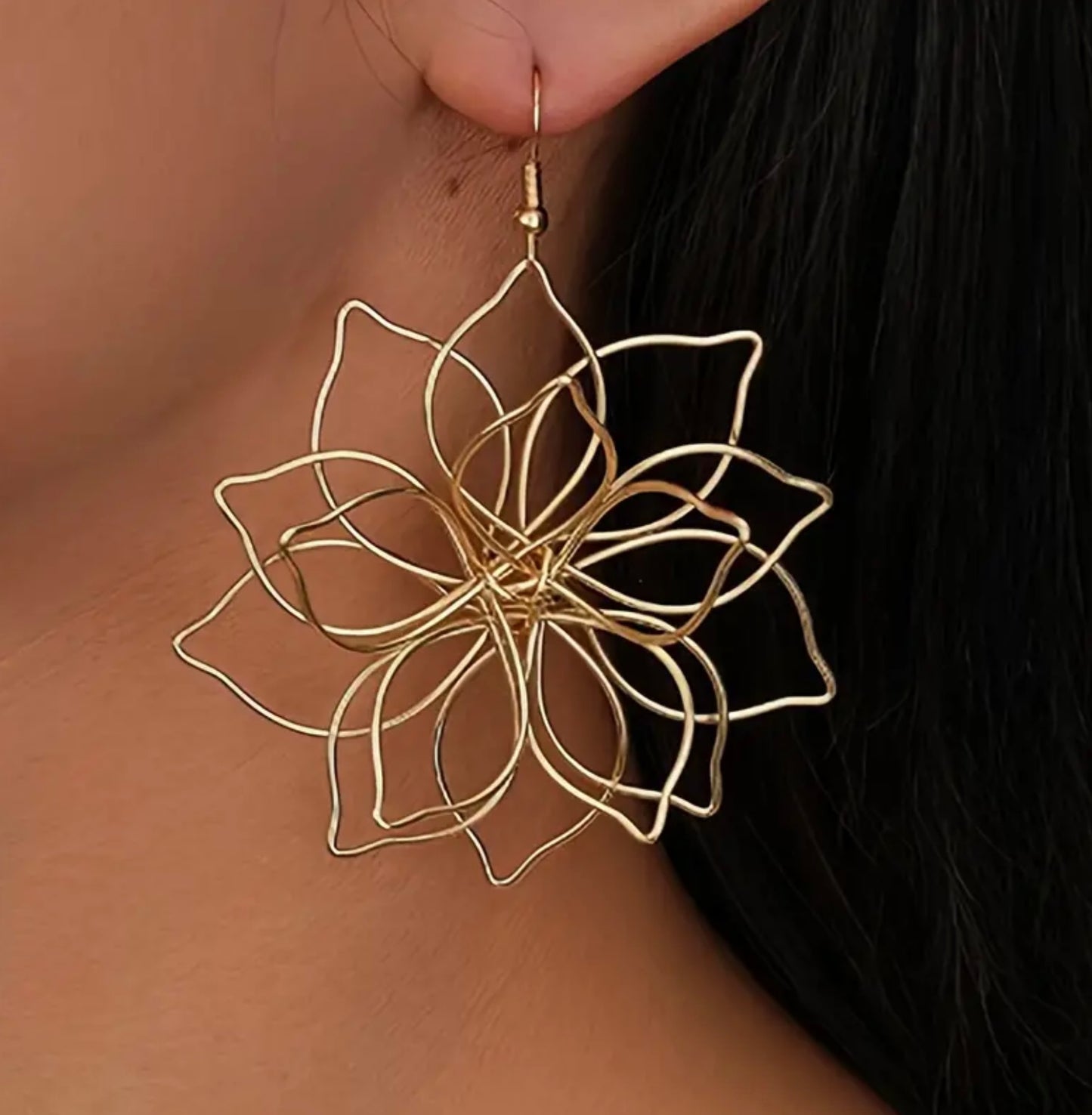 Flower Braided Dangle Earrings