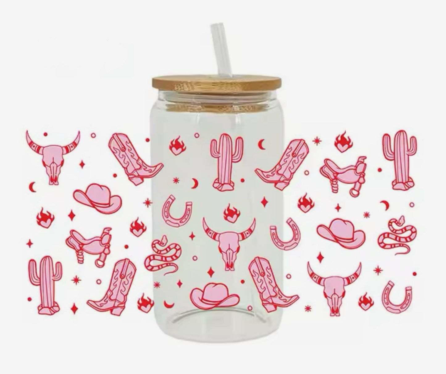 Pink Western Cup (16oz)