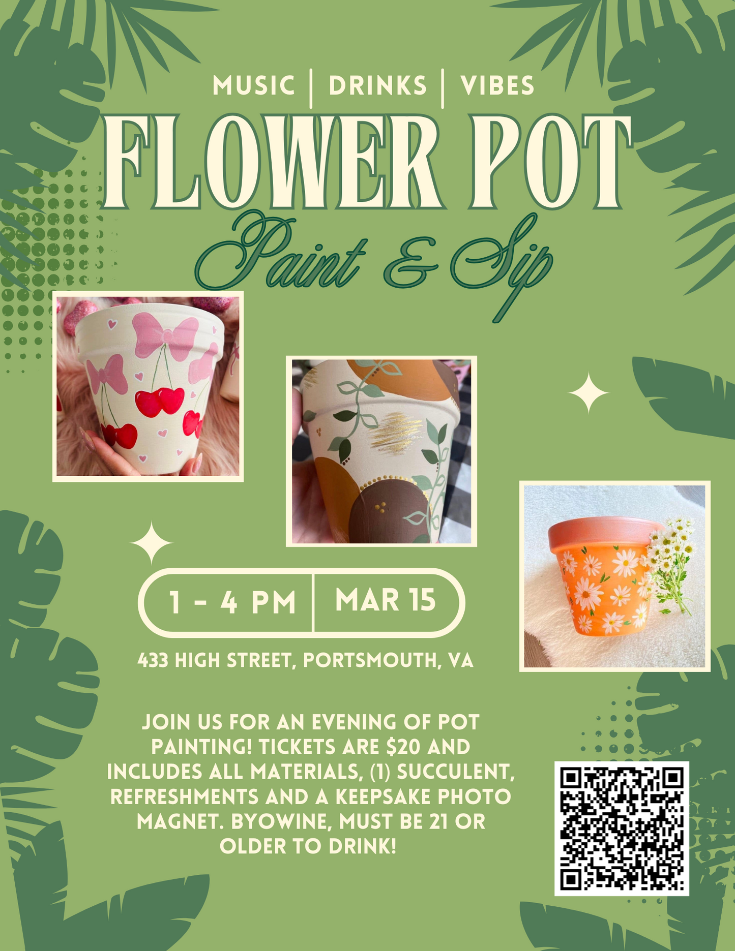 Plant Pot Paint & Sip (Mar 15th, 2025)