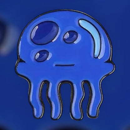 Blue SpongeBob Inspired Jellyfish Pin