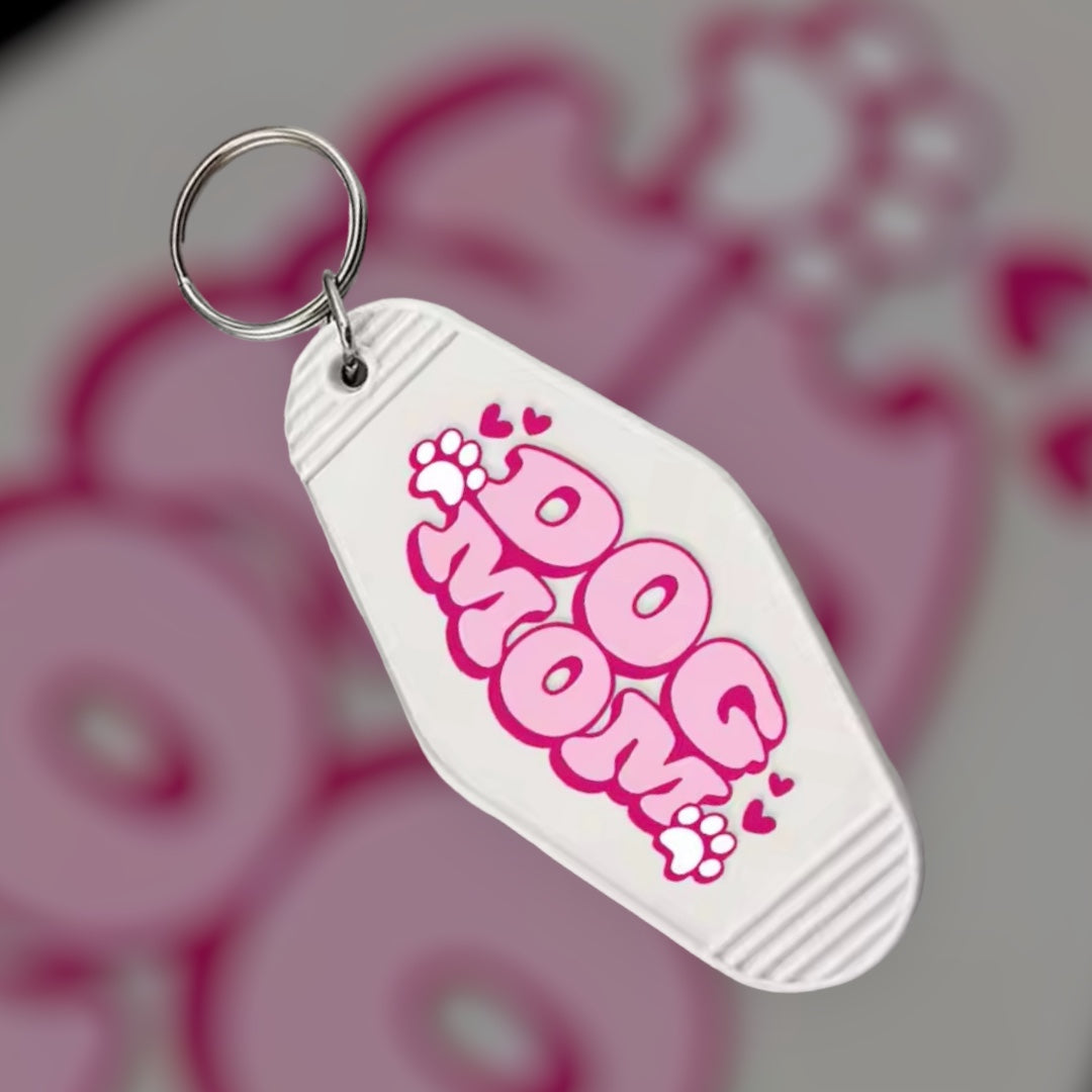 Motel Keychain | Dog Mom I Retro Keychain I