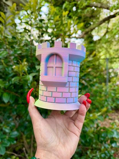 Matte Pastel Castle Pen Holder