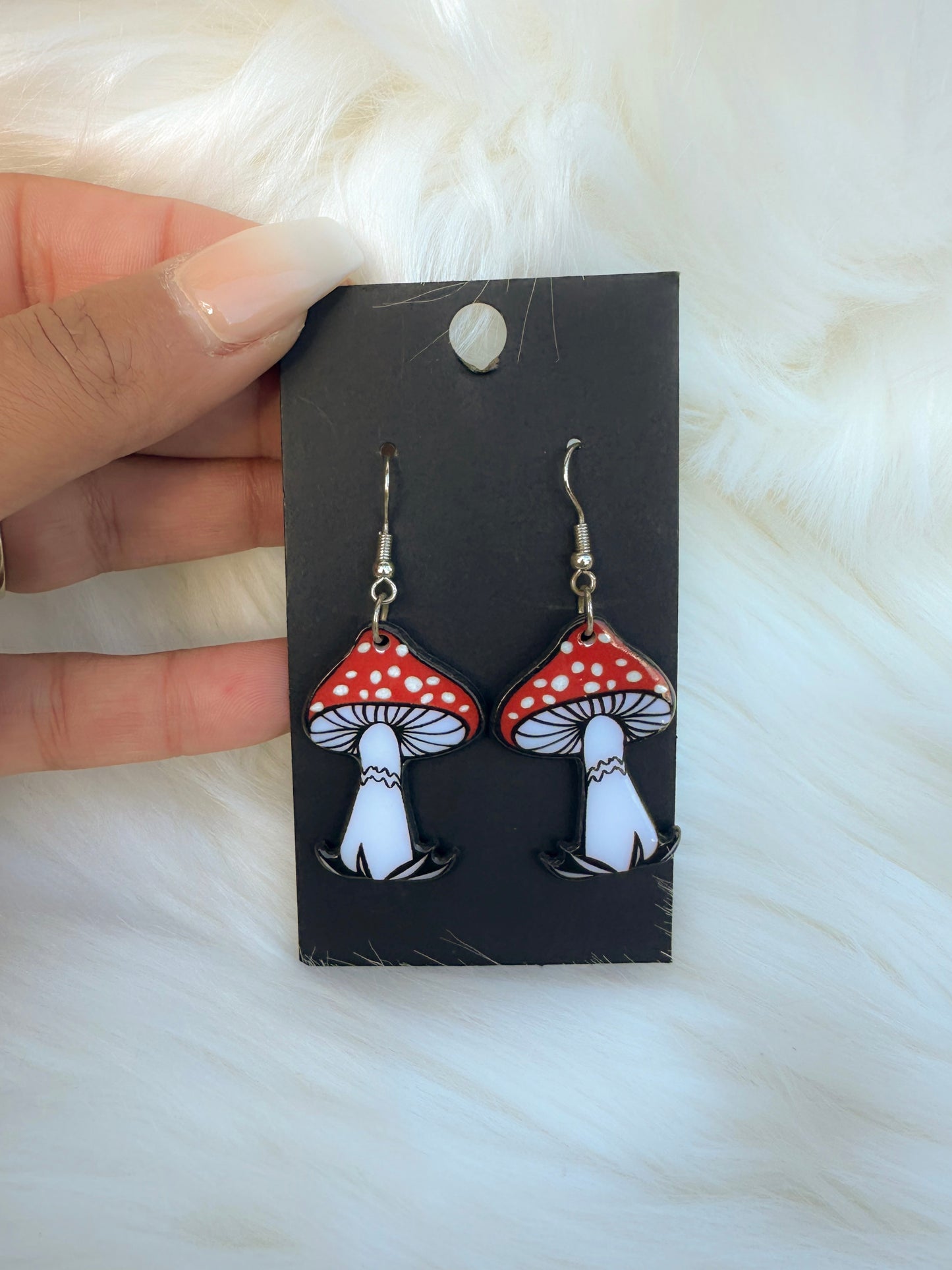 Red Mushroom Earrings