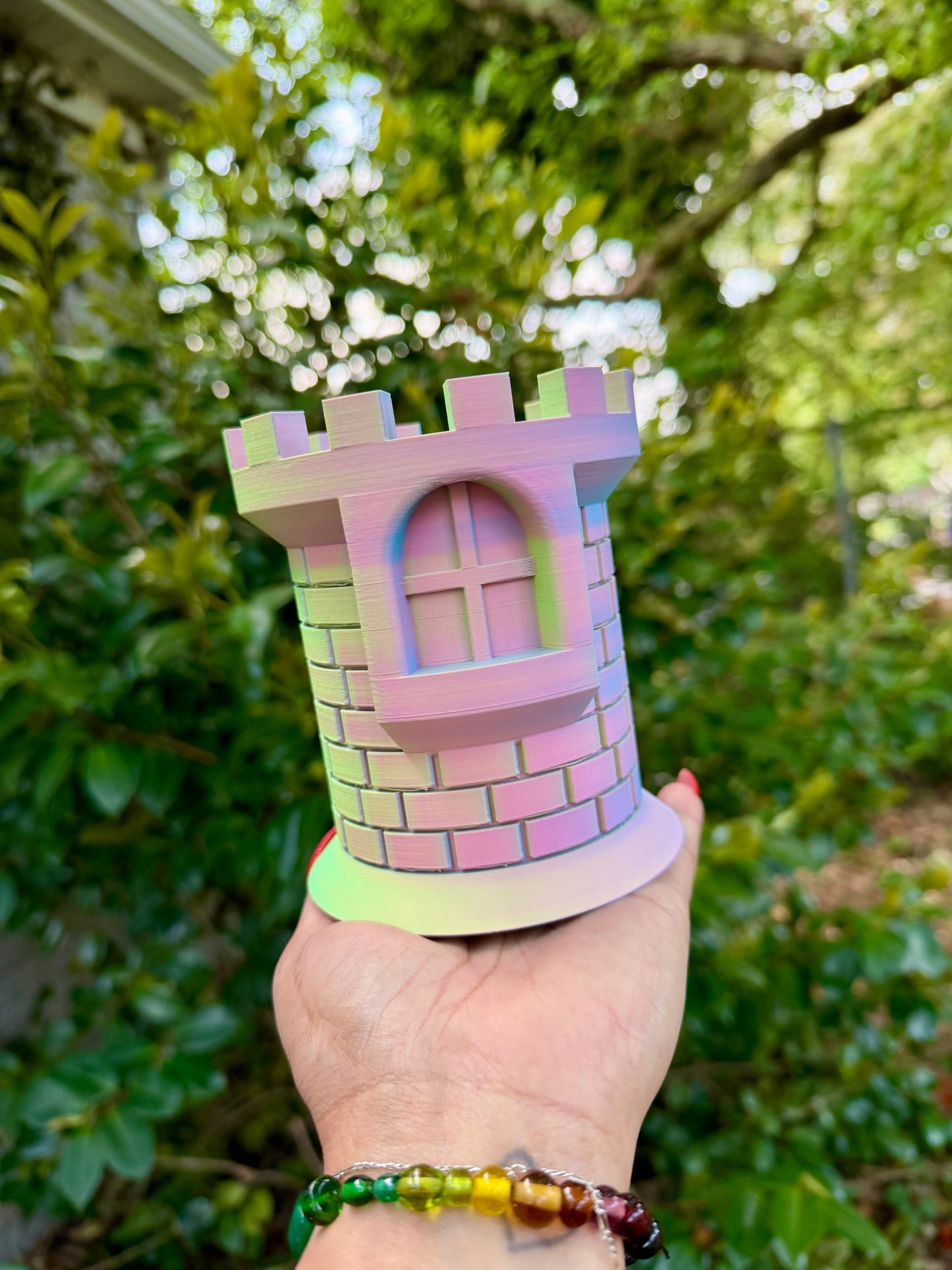 Matte Pastel Castle Pen Holder