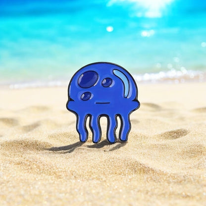 Blue SpongeBob Inspired Jellyfish Pin