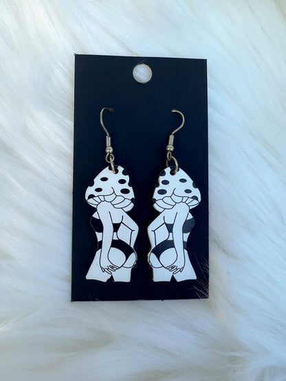 Mushroom Body Dangling Earrings