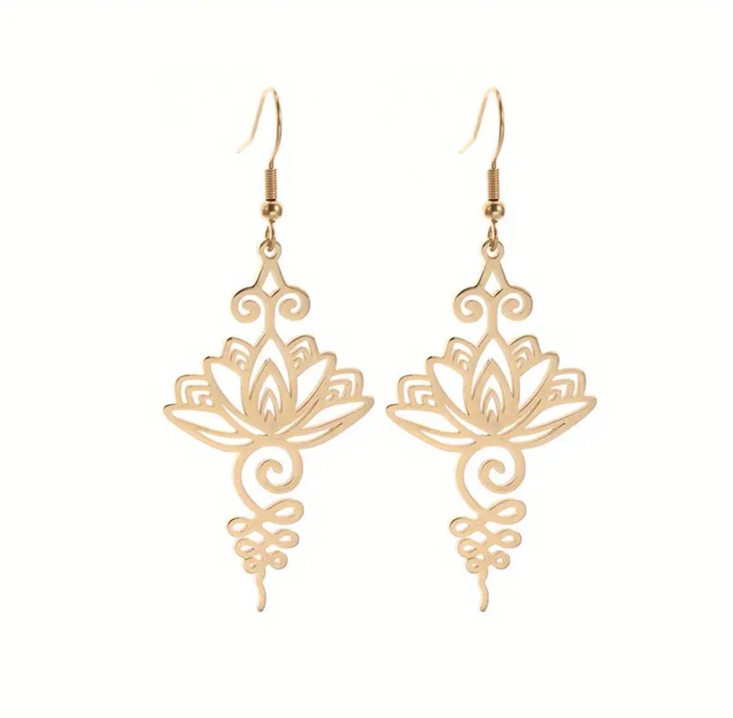 Lotus Dangling Earrings