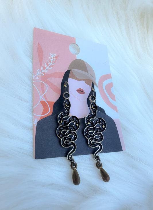 Celestial Snake Earrings