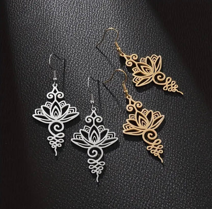 Lotus Dangling Earrings