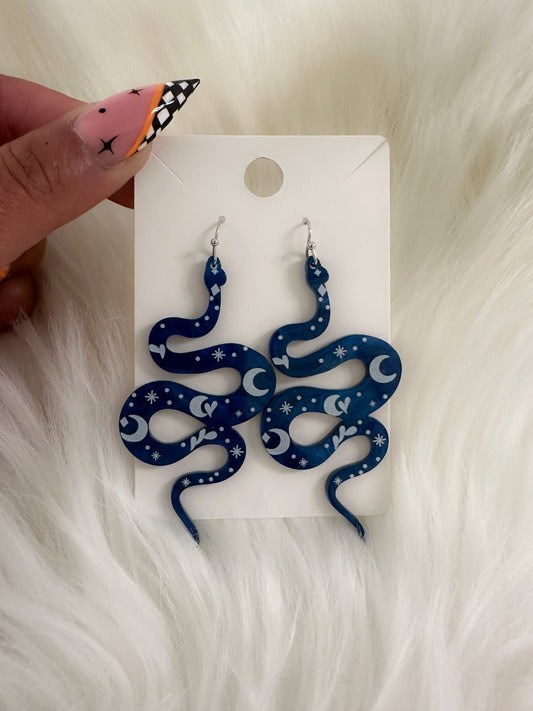 Celestial Snake Earrings