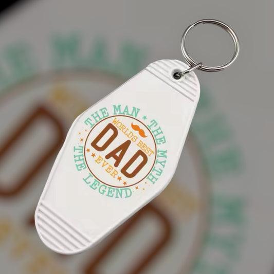 Motel Keychain | The Man, The Myth, The Legend DAD I Retro Keychain I