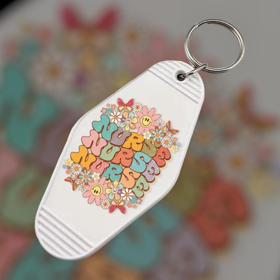 Motel Keychain | Nurse I Retro Keychain I