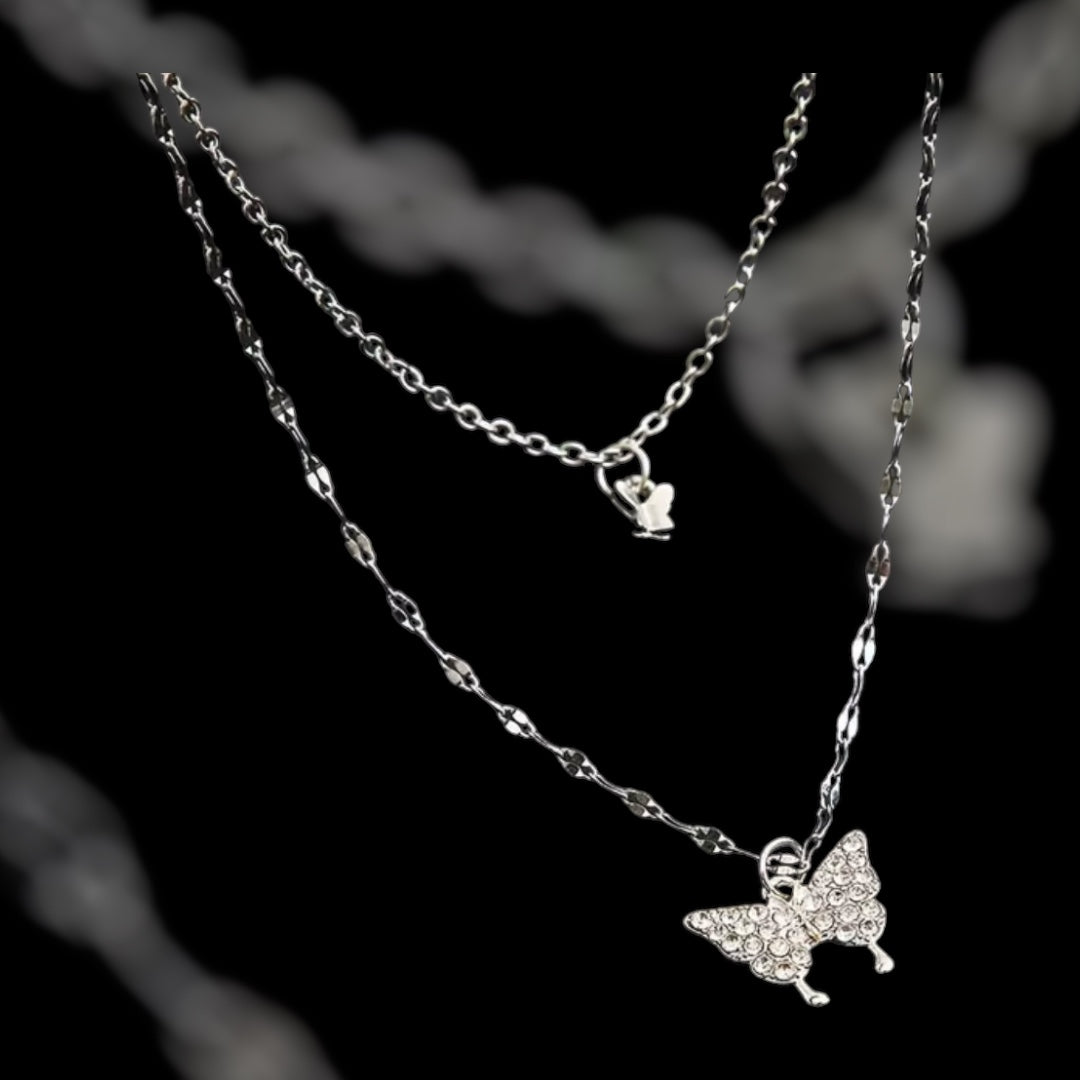 Double Butterfly Necklace