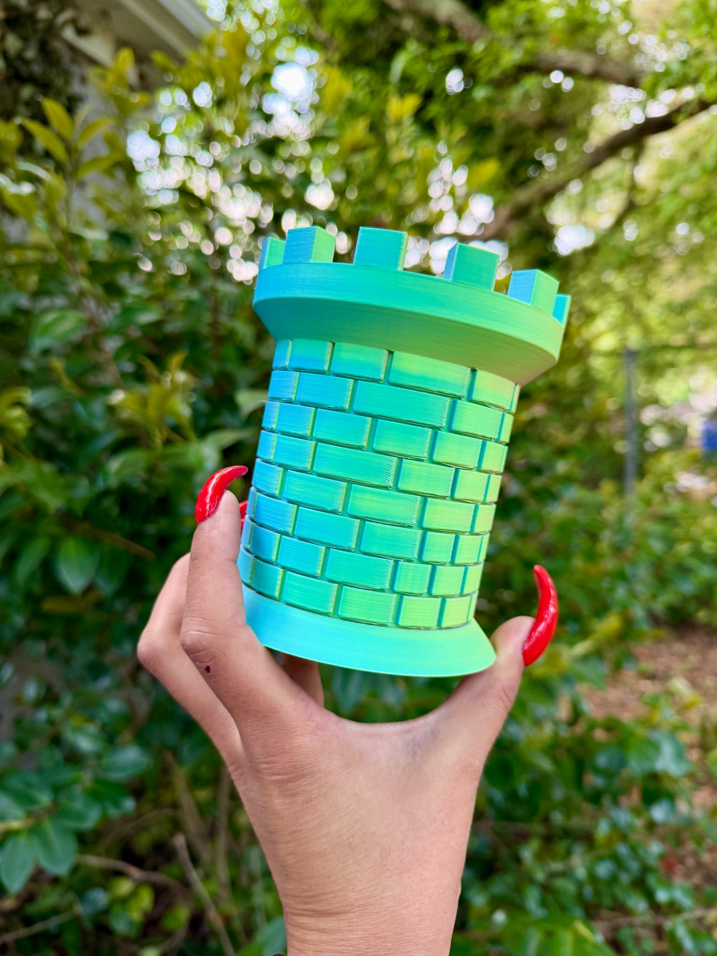 Matte Pastel Castle Pen Holder
