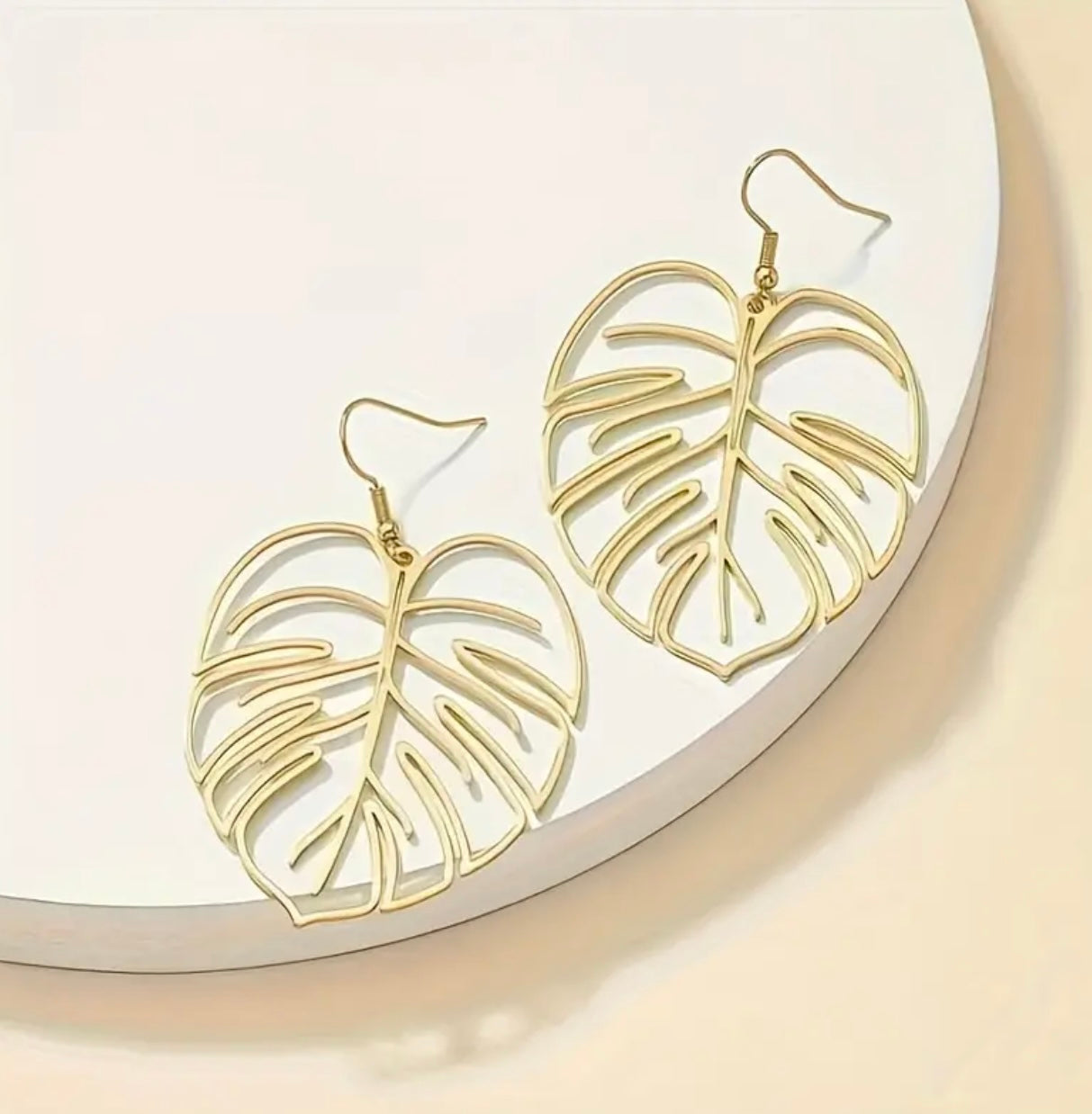 Monstera Dangling Earrings