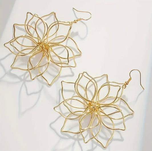 Flower Braided Dangle Earrings