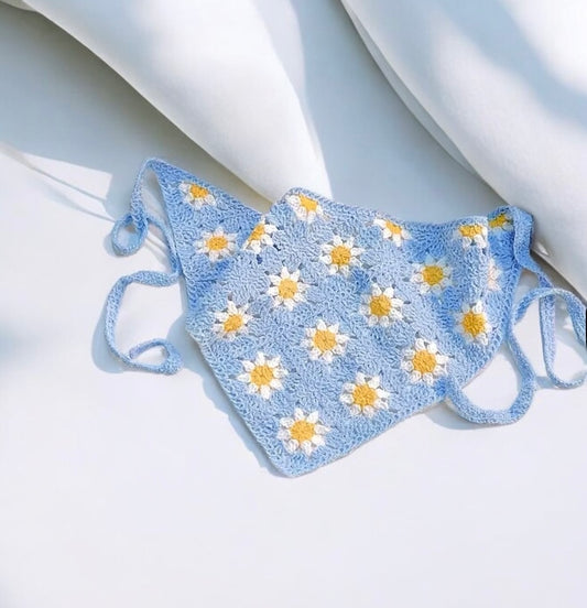 Blue Daisy Bandana