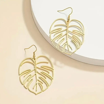 Monstera Dangling Earrings