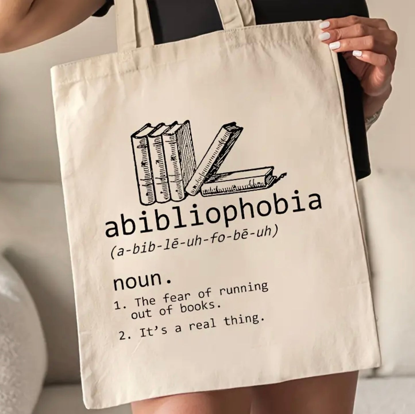 “Abibliophobia” Tote Bag