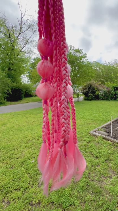 Pink & Peach Rave/Festival Braids