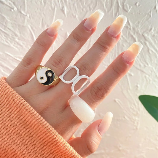 White Yin Yang Set