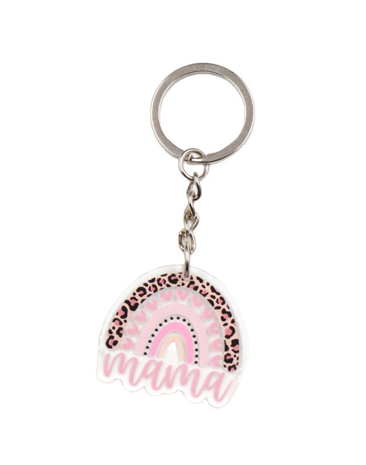 "Mama" Leopard Print Keychain