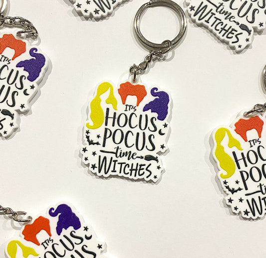 It's Hocus Pocus time Witches Keychain