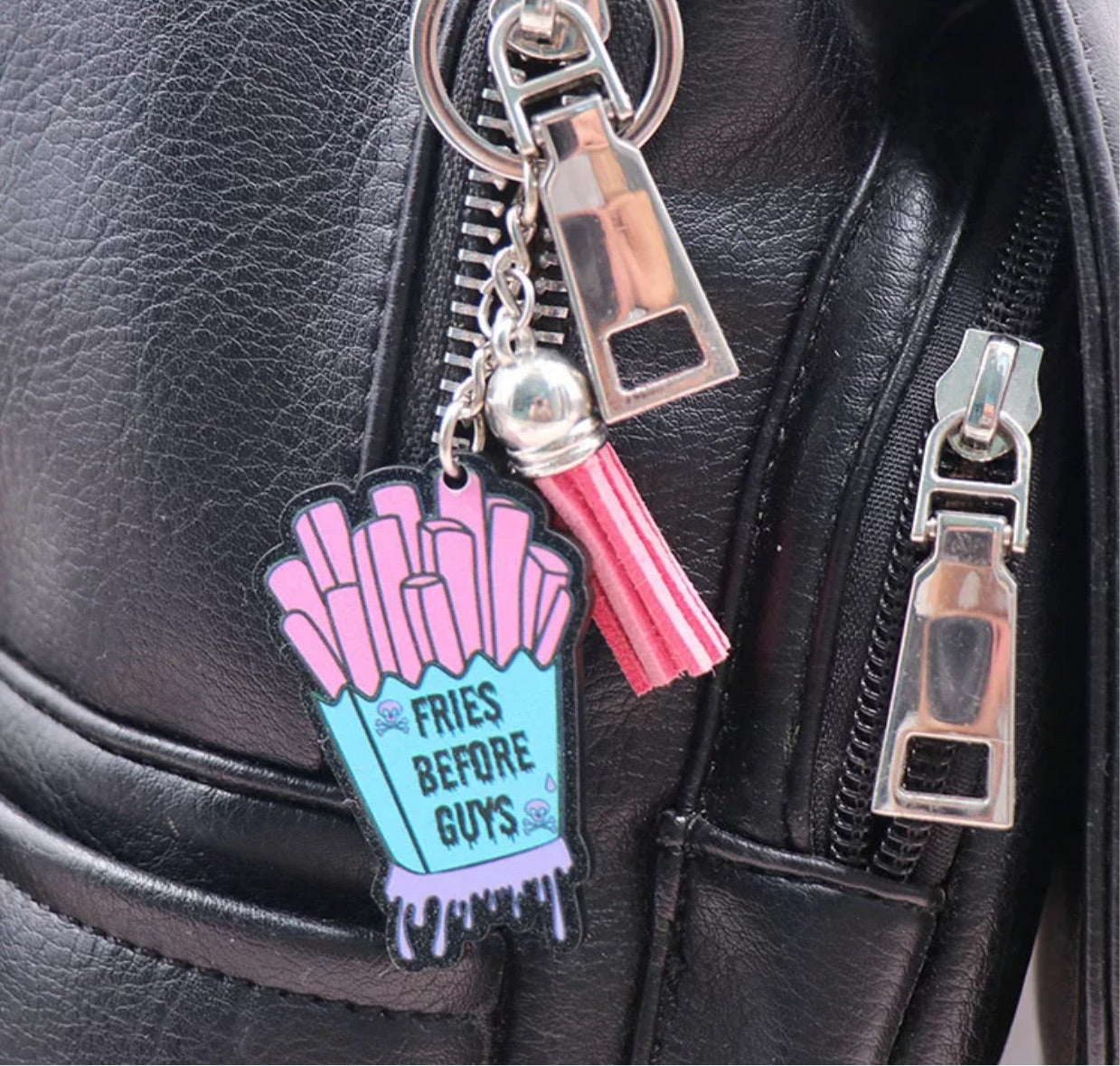 "Fries Before Guys" Keychain