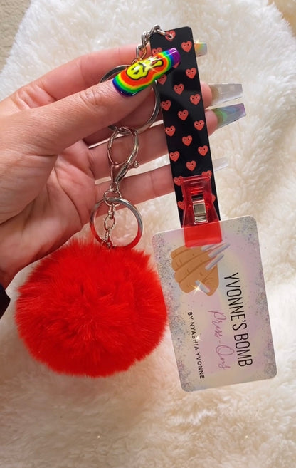 Credit Card Puller (Black & Red Hearts)