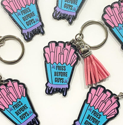 "Fries Before Guys" Keychain